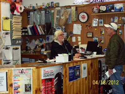 Service Desk at Lyback's Marine on Mille Lacs Lake